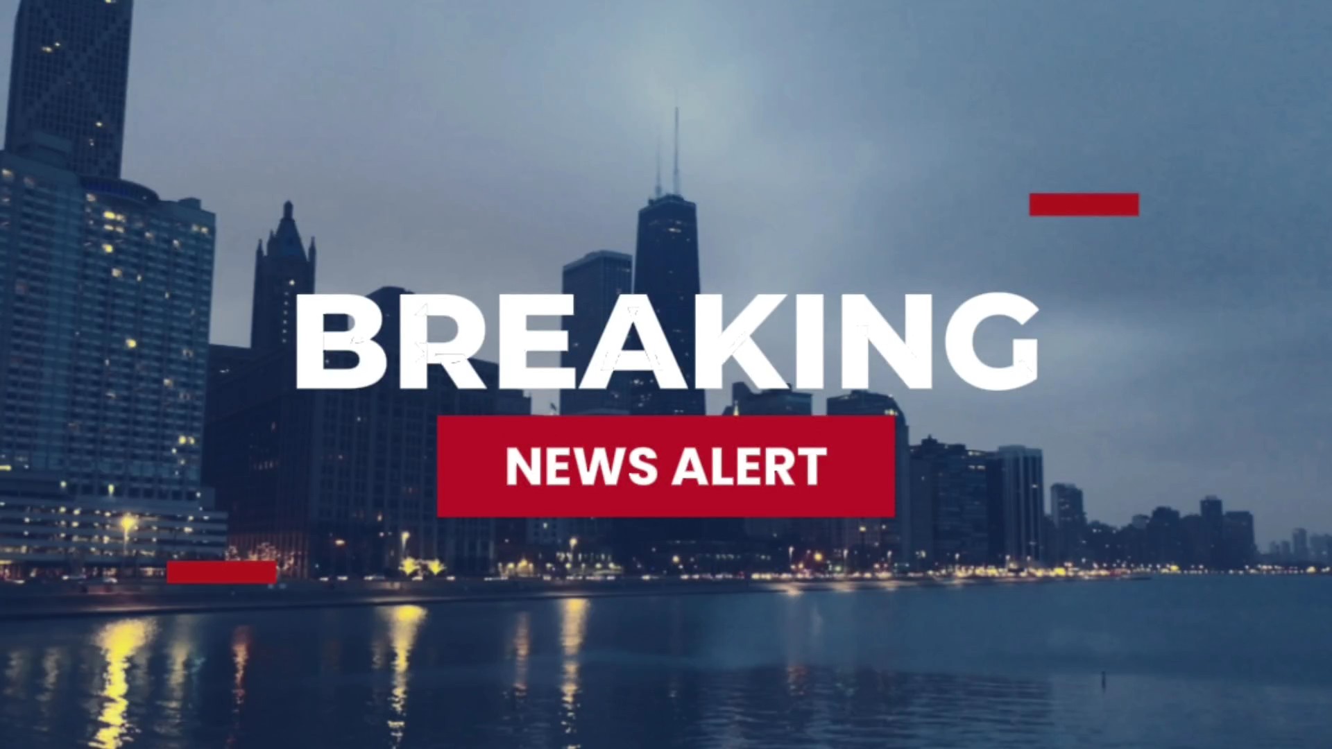 Noticias Rojas y Blancas & Industria de los Medios de Comunicación Plantilla de introducción de noticias de última hora