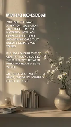 PEACE BECOMES ENOUGH