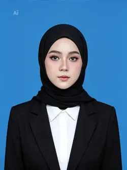 pas foto latar biru