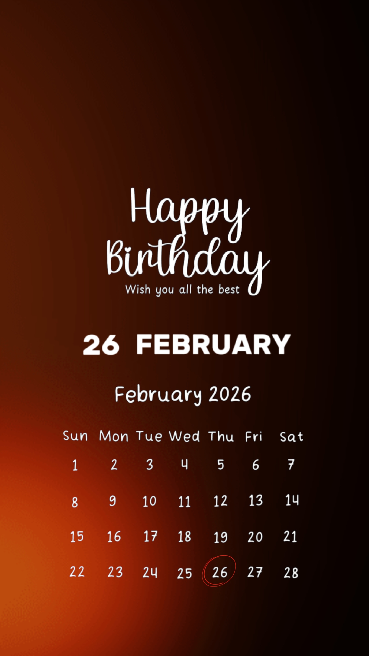 26 FEB BIRTHDAY 