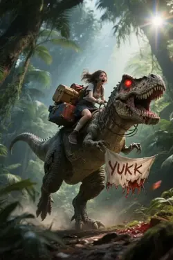 Riding Tyrannosaurus