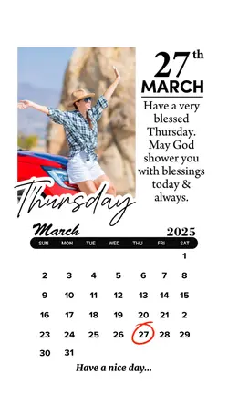 THURSDAY, 27 MARCH