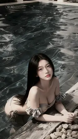Girl at the Pool 