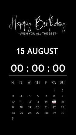 Birthday 15 August