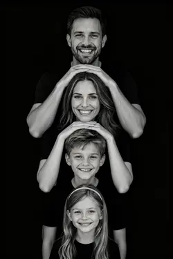 Foto retrato família