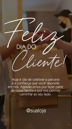 Feliz Dia do Cliente