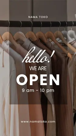 story : we are open