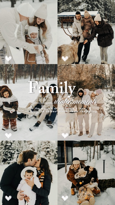 Familien-Winter-Moment