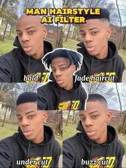 man hairstyle filter
