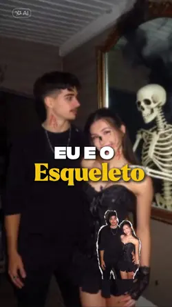 Eu e o esqueleto 