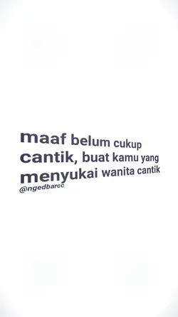 belum cukup cantik