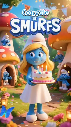 Convite Smurfs 