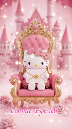 Convite Hello kitty 