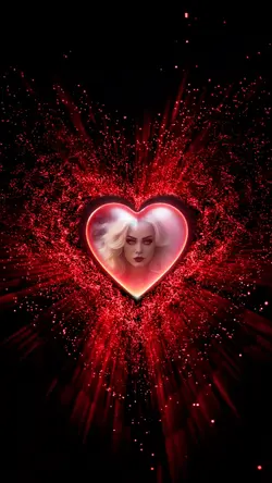 Heart red Stars