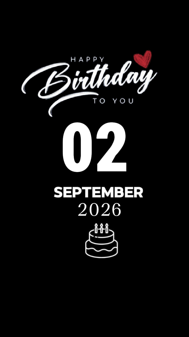 Feliz cumpleaños a ti 02 de septiembre