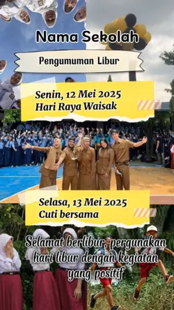 Pengumuman Libur 