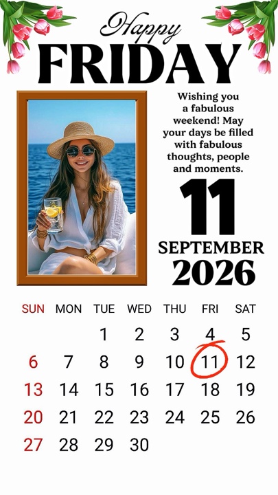 Friday 11 Sept 2026