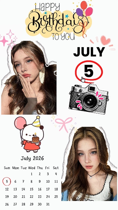 mon anniversaire le 05 juillet