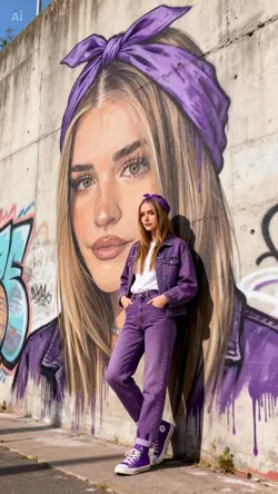 Purple Graffiti Ai