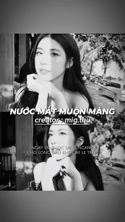 NƯỚC MẮT MUỘN MÀNG