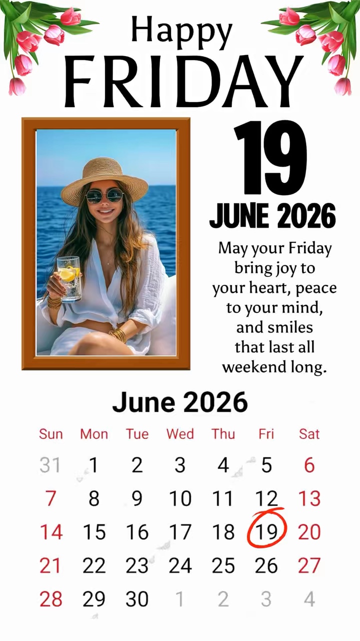 FRIDAY 19 june 2026