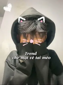  che mặt vẽ tai mèo