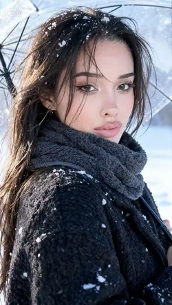 Winter photo collage