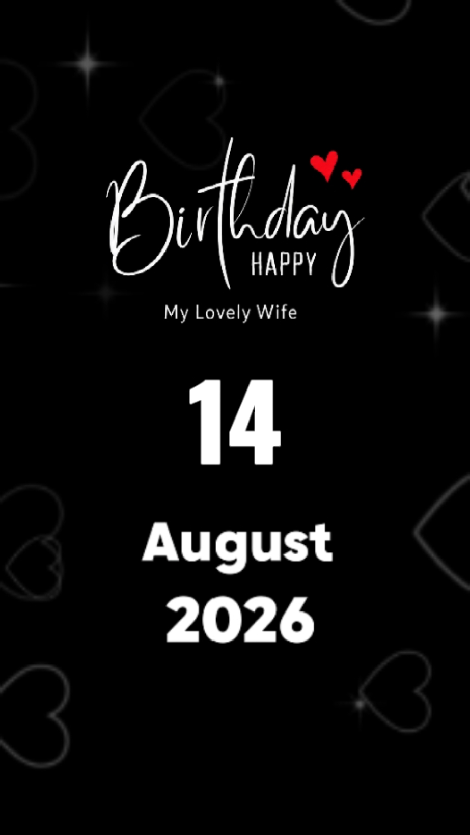 HBD WIFE 14 AUGUST