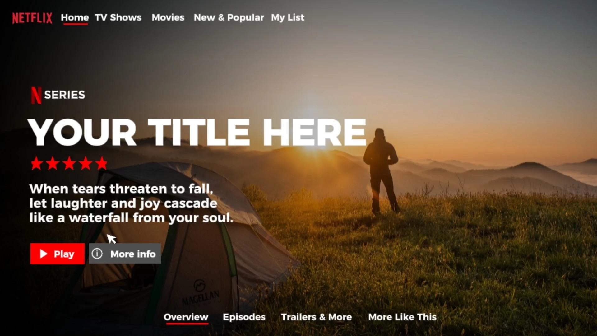 Plantilla de Netflix