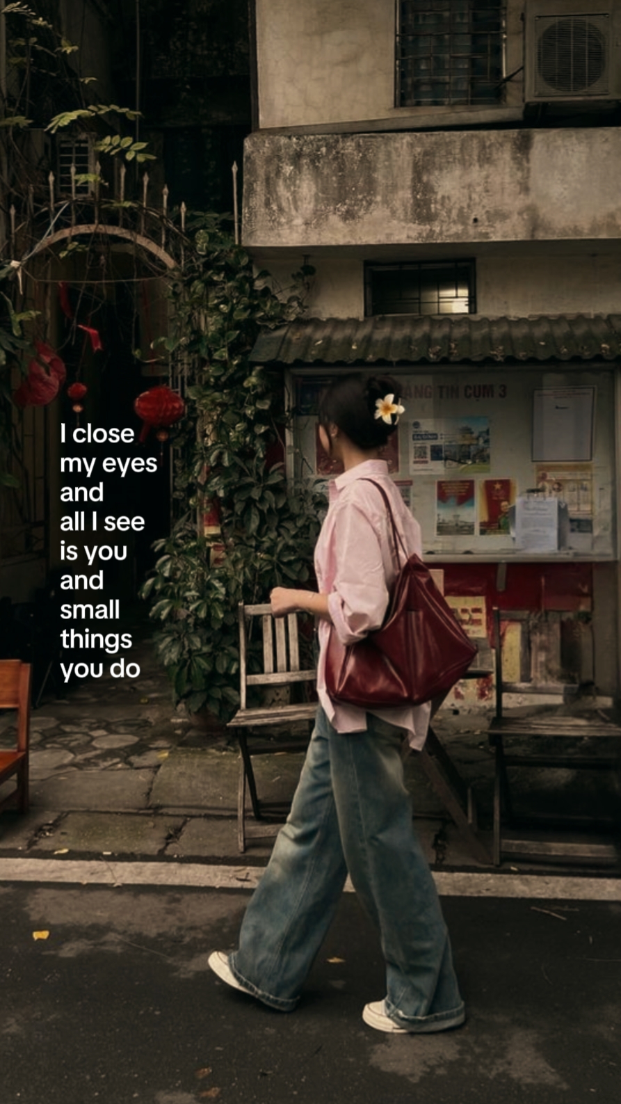 I close my eyes