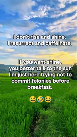 I don't rise & shine