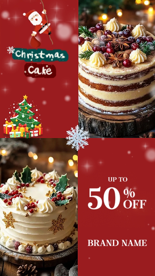Venta de pasteles de Navidad