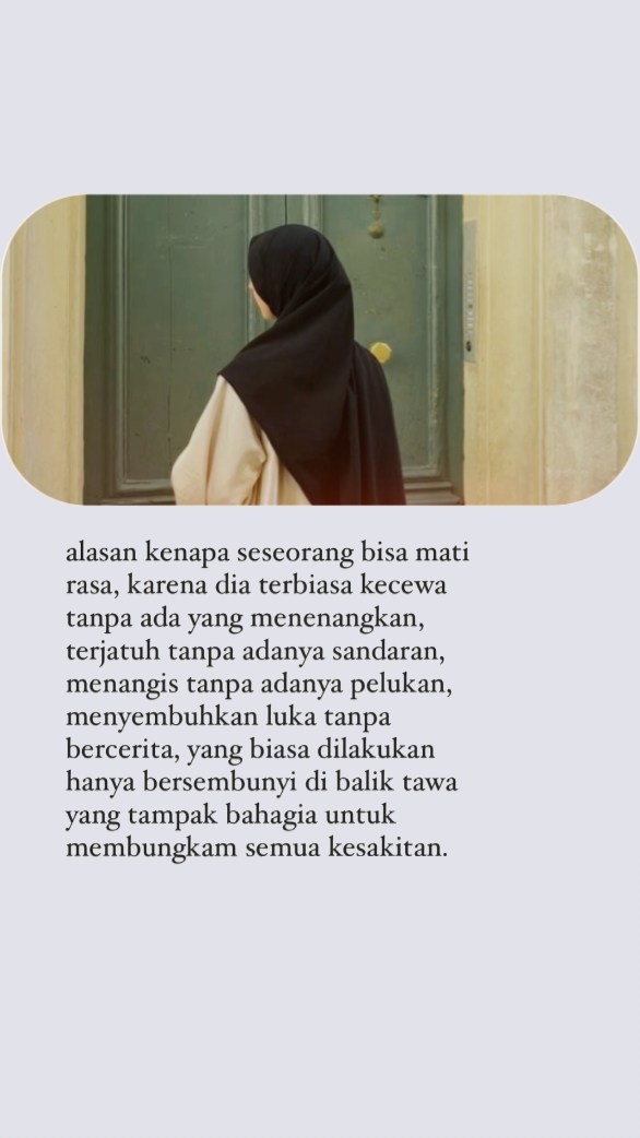 ALASAN MATI RASA