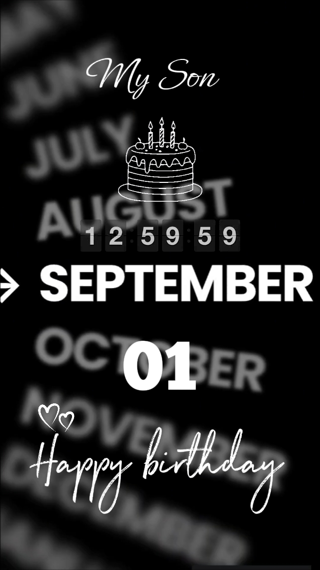 HBD HIJO 1 DE SEPTIEMBRE