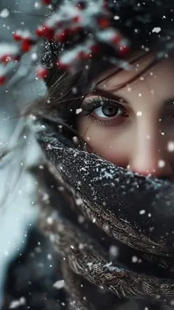 snow falling