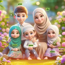 3D animasi keluarga 