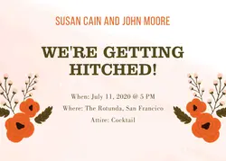 Wedding invitation 