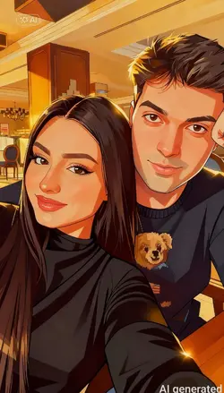 Efeito desenho casal