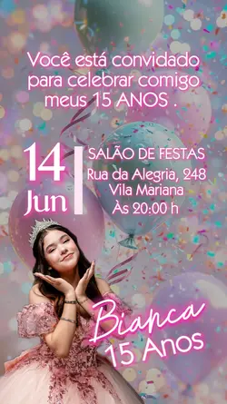 15 anos /convite 