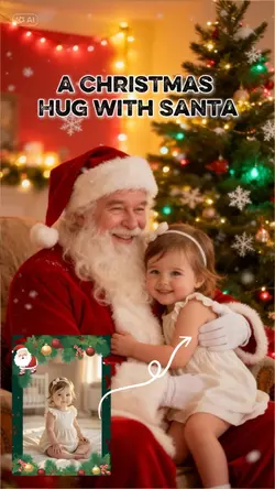 Hug with santa 