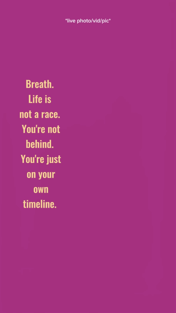 Life is not a race