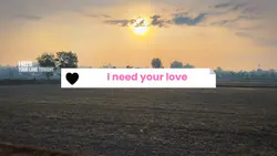 I need your love