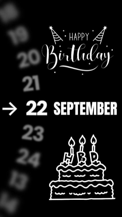 HBD 22 SEPT 2026