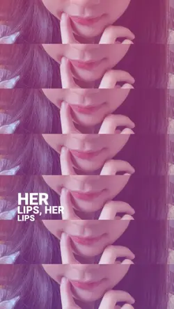 her lips > pink