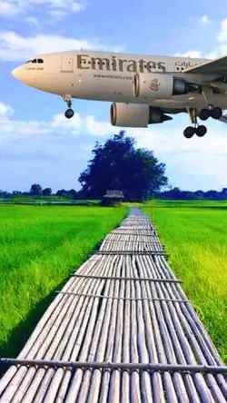 ลงเครื่องกลางทุ่งนา