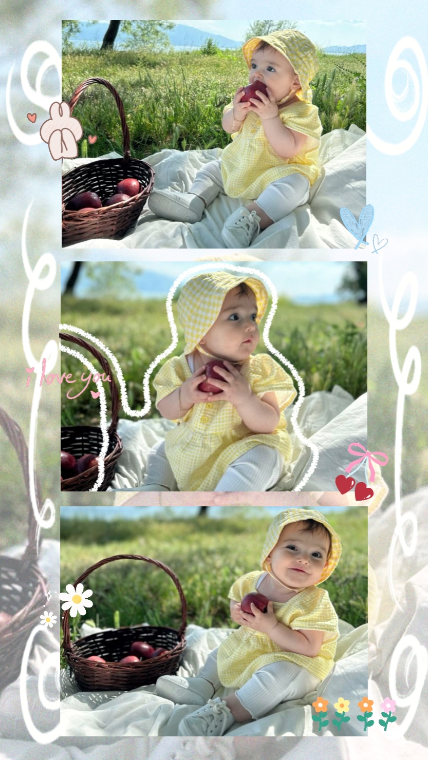 çerçeve sevimli bebek