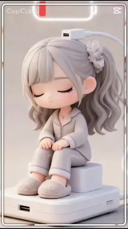 充電切れの女の子