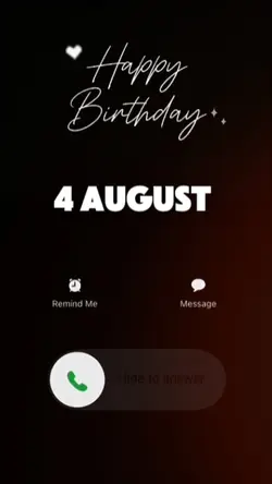 BIRTHDAY 4 AUGUST
