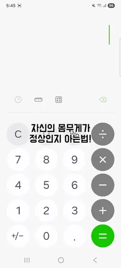 자신의 몸무게가 정상인지 아는법