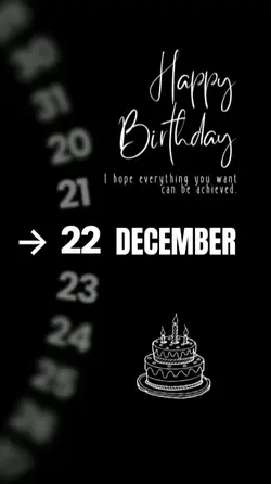 HBD 22 DECEMBER
